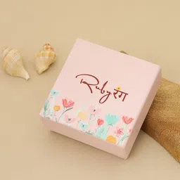 Ruby Raang Girls Gold-Plated Kundan Studded Contemporary Shaped Drop Earrings image 3