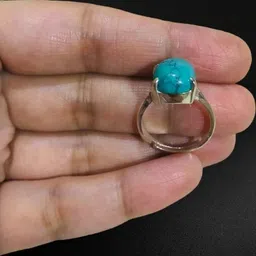elitemart Unisex Brass Turquoise Finger Ring-picture-35