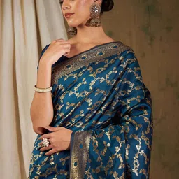 Suha Woven Design Zari Art Silk Handloom Banarasi Saree image 5