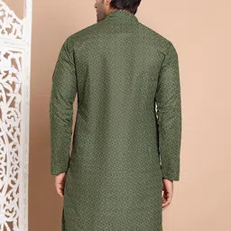 Anouk Men Geometric Embroidered Chikankari Kurta image 5