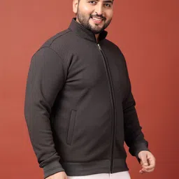 plusS Men Sporty Jacket with Embroidered image 2