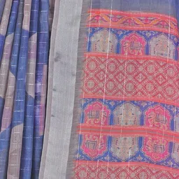 PAYAL CREATION Ethnic Motifs Zari ArtSilk Handloom Bandhani Saree image 2