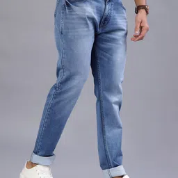 V-Mart Men Skinny Fit Mid-Rise Light Fade Jeans image 3