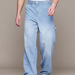 The Roadster Lifestyle Co. Men Mid-Rise Pure Cotton Light Fade Loose Baggy Fit Jeans-image-75