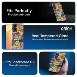QRIOH Unisex Quirky Printed Oppo Find X8 5G Space Trip Glass Case Mobile Accessories image 2