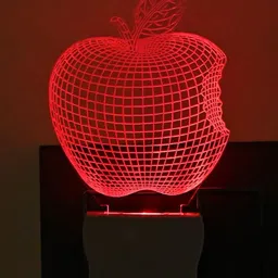 1ST TIME White & Transparent 3D Illusion LED Plug Night Lamps image 3