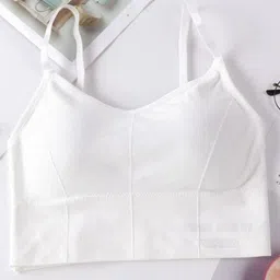 SEETU SHOP Women Pack of 2 Full Coverage Adjustable Straps Padded Cami Bra image 4