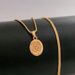 V.K.PAYAL.JEWELLERY Gold-Plated Oval Shaped Pendant-picture-29