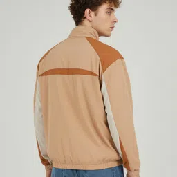 glitchez Mock Collar Colorblocked Bomber Jacket image 3