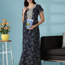 9shines Label Printed Maxi Nightdress image 2