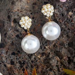 KPOP Gold-Plated Contemporary Beadded Drop Earrings-picture-39