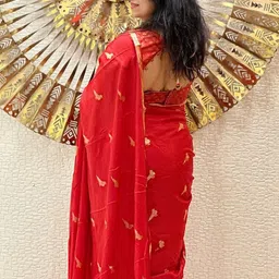 Lyzoo Woven Design Zari Saree image 3