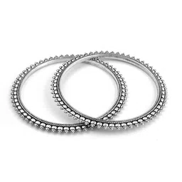 BELLORRE Set of 2 Oxidised Beaded Bangles-picture-18