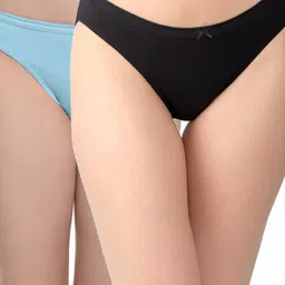 EMBATA Pack of 2 Women Mid-Rise Cotton Bikini Briefs-image-88