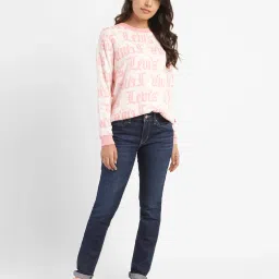 levi's Women's Brand Logo Round Neck Sweatshirt-picture-17
