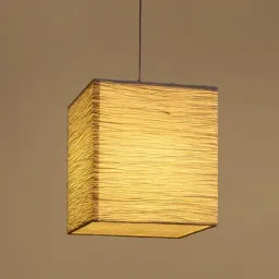 oorjaa Cube (Large) Stainless Steel & Banana Fibre Pendant Hanging Light-picture-30