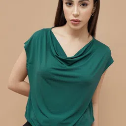 CODE by Lifestyle Cowl Neck Cap Sleeves Top image 1