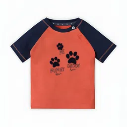 Ed-a-Mamma Baby Boys Typography Drop-Shoulder Sleeves Bio Finish Applique T-shirt-picture-25