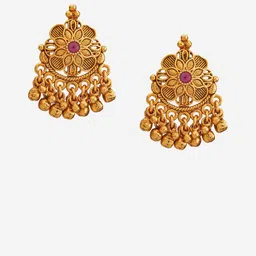 Kushal's Fashion Jewellery Gold-Plated Classic Artificial Stones Antique Studs image 2