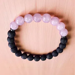 Gems Guru Unisex Pink Metal Crystals Drawstring Bracelet image 5