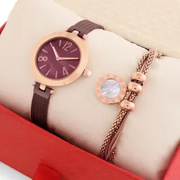 D'SIGNER Metal Round Dial Analog Watch Gift Set-picture-12