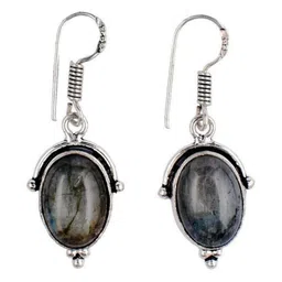 AAR Jewels Silver-Plated Brass Agate Drop Earrings-image-65