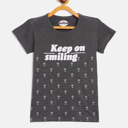 Fort Divine girls Talking Wording printed top D.GREY-picture-32