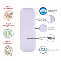 Kritiu Kids Set Of 4 Reusable Diaper Insert Pad image 5