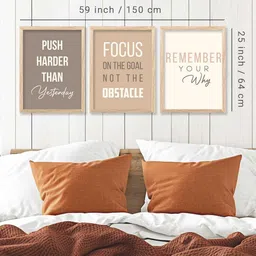 walllane Motivational Wall Art With Frame Home Decor Wall Painting For Living Room Office Bedroom image 3