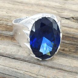 Missmister Silver-Plated Sapphire Stone Studded Finger Ring-picture-49