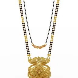 Bhanu diam Gold-Plated Brass Mangalsutra image 1
