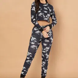 DTR FASHION Printed Round Neck Top & Joggers-picture-29