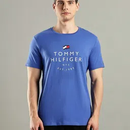 Tommy Hilfiger Brand Logo Printed Round Neck Short Sleeves Cotton Casual T-Shirt-picture-19