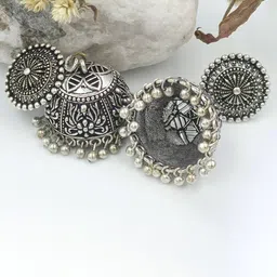 BLACKBOX OxidizedJhumka Earrings image 2