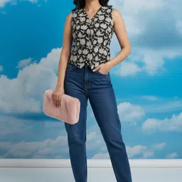 LIPS CROWN Floral Print Top image 2