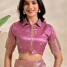 Yanthistore Tie and Dye Zari Silk Blend Handloom Mysore Silk Saree image 5