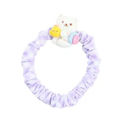asthetika kids Asthetika Set of 2 Girls Teddy Bear Charms Fabric Hair Ties image 4