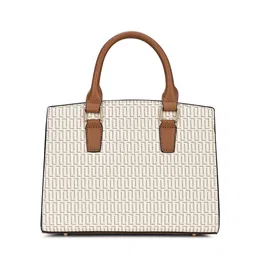 LAVIE LUXE Women Brand Logo Printed Structured Handheld Bag image 4
