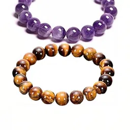 Vanira Set Of 2 Artificial Beaded Elasticated Bracelets-image-86