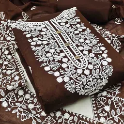 Blissta Chanderi Cotton Embroidered Dress Material-picture-26