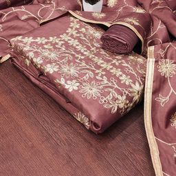 LeeliPeeri Designer Embroidered Unstitched Dress Material-picture-25