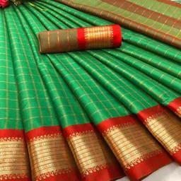 VARNI FABRICS Floral Woven Design Ikat Saree image 2