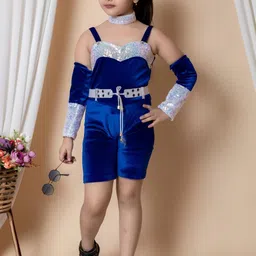 FASSY Girls Blue Party Wear Dress-picture-51