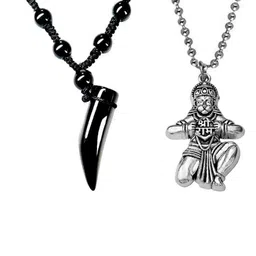 JAGSUN Silver-Plated & Multicoloured Alloy Pendants with Chains-picture-13