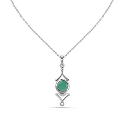 Ornate Jewels Rhodium-Plated Contemporary Pendants with Chains image 2