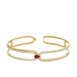 Emori Women 18KT Gold Ruby Lab Diamond Bracelet-image-56