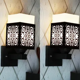 Gojeeva Brown Wood Square Wall Lamps-picture-25