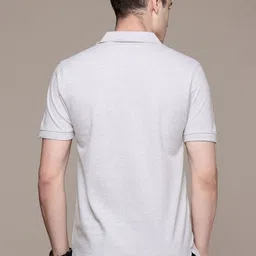 Moda Rapido Men Pack Of 2 Solid Polo Collar Regular Fit Cotton T-shirts image 3