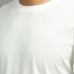 FROSEN FOX Men Solid Round Neck Oversized T-shirt image 3