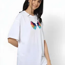 KAIDO Graphic Printed Drop-Shoulder Sleeves Pure Cotton Oversized T-shirt image 4